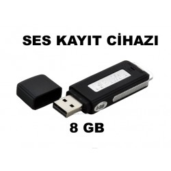 8 GB USB Bellek Ses Kayıt Cihazı